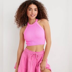 Aerie Pink Ribbed Top